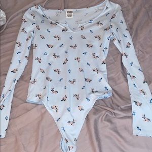 PINK floral bodysuit